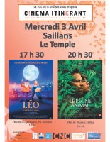 SAILLANS – Avril 24 – programme ciné