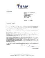 Lettre de soutien du Président AMF