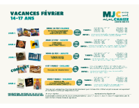 Programme activités 14-17 ans fevrier 2025