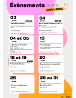 Affiche Programme Évènements de juillet