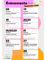 Affiche Programme Évènements du Mois septembre