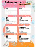 Affiche Programme Évènements du Mois Décembre