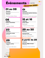Affiche Programme Évènements du Mois novembre