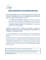 Règles applicables à la propagande électorale